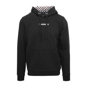 Aquascutum Mens Lettering Hoodie / Black